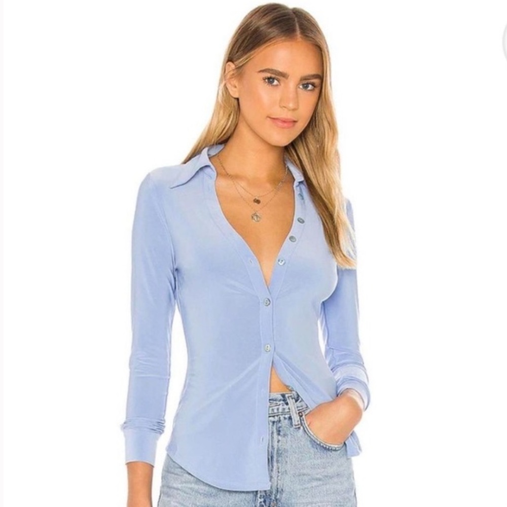 Revolve Song of Style Earnest Top Cornflower Blue XS